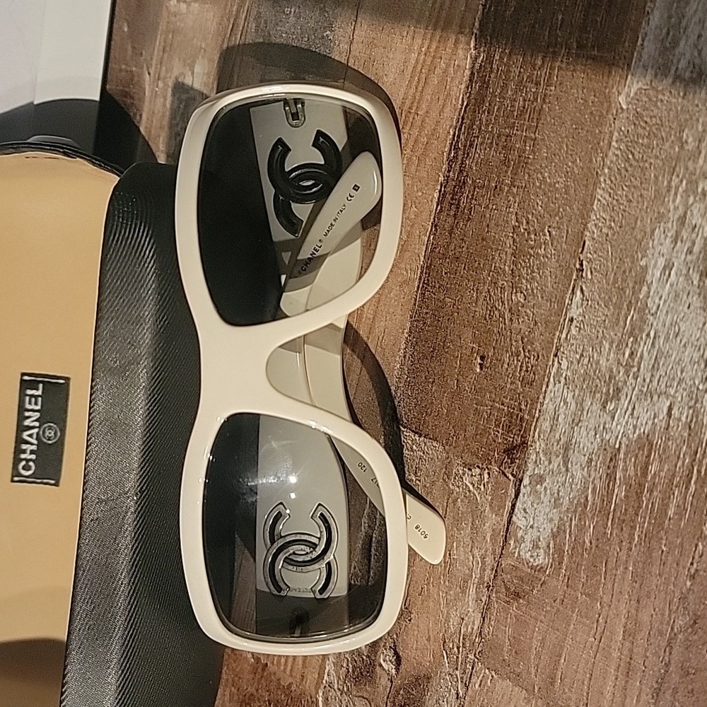 Vintage White Chanel Sunglasses